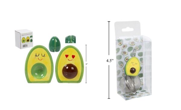 Avacado Salt & Pepper Set/Tea Ball