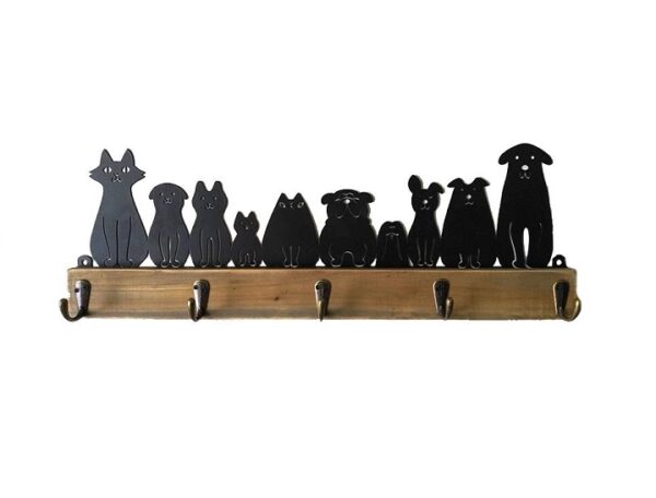 Pet Silouette Wall Hooks ~ Front Facing