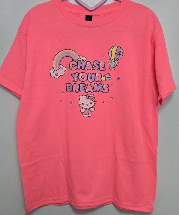 Kids Youth Large T-shirt Hello Kitty Chase your Dreams