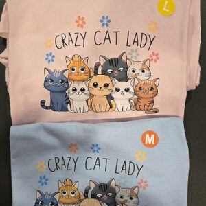 Adult Tshirt Crazy Cat Lady
